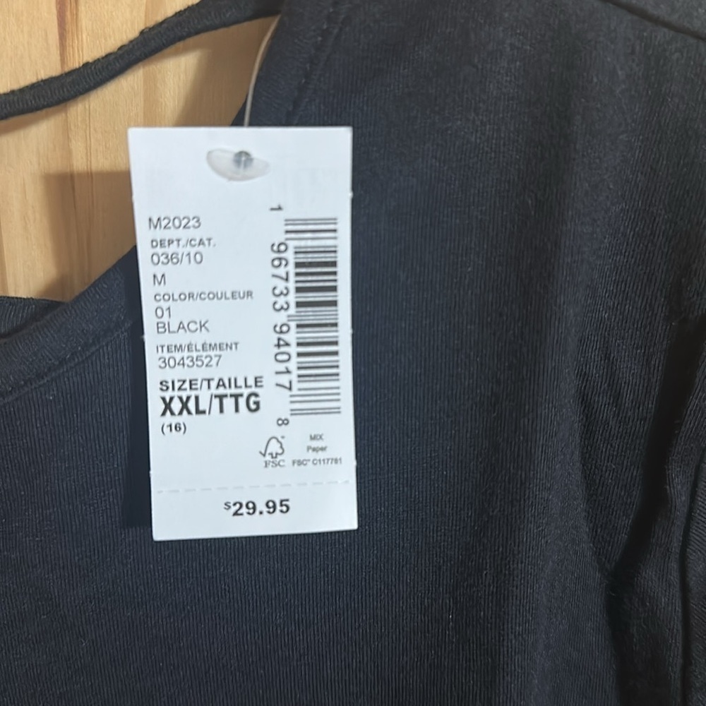 NWT Place Black Backless Blouse - Picture 4 of 5